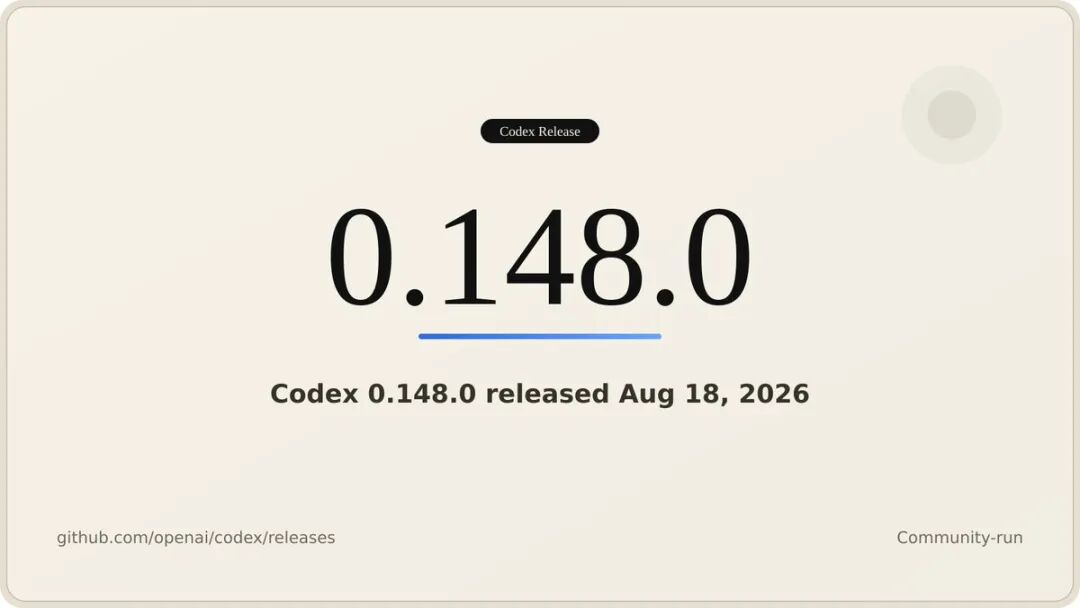Codex 0.148 发布:支持会话导出、分叉与归档恢复